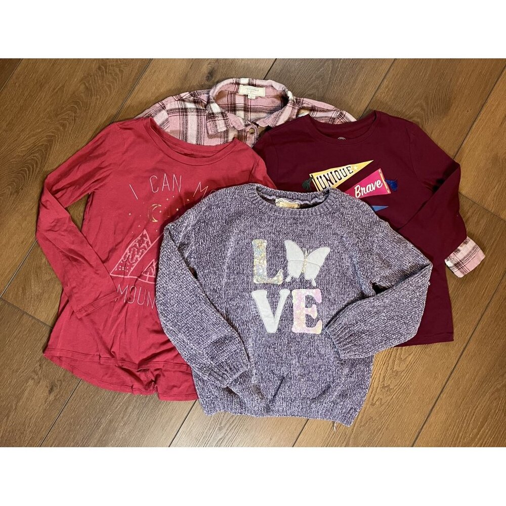 Mixed Brand Girls M-L (10/12) Longsleeve Shirt Top Bundle